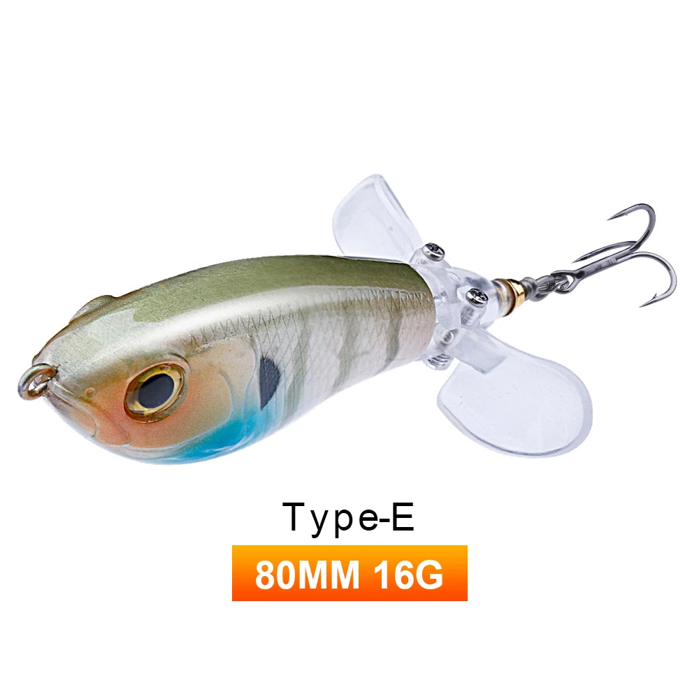 Whopper popper coloris olive-noir naturel accent rose, taille 80mm/16g