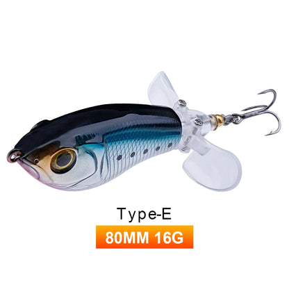 Whopper popper coloris olive camouflage ventre bleu-orange, taille 80mm/16g
