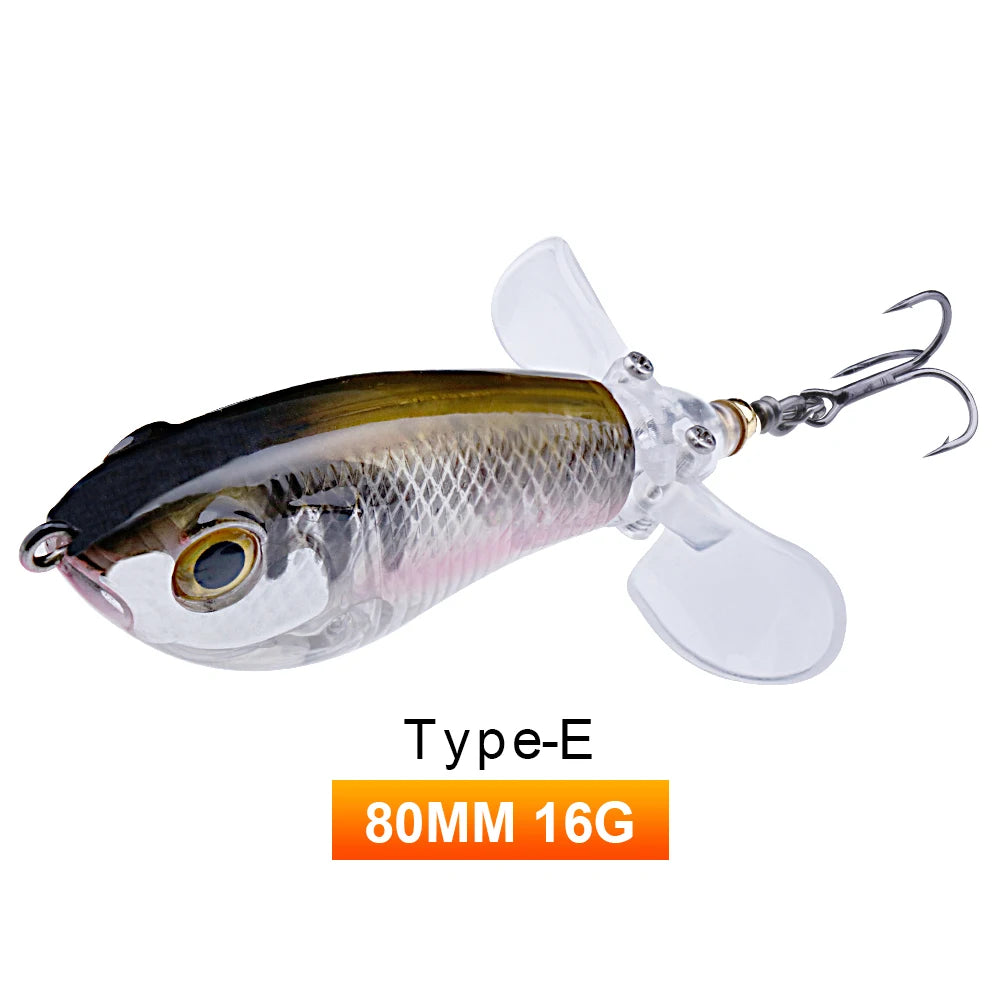 Whopper popper coloris vert-noir tigré doré, taille 80mm/16g