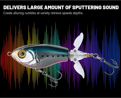 Whopper popper coloris olive-argenté naturel, bannière « lancer longue distance », second exemplaire