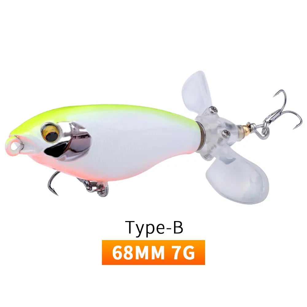 Whopper popper coloris noir-bleu holographique, taille 68mm/7g