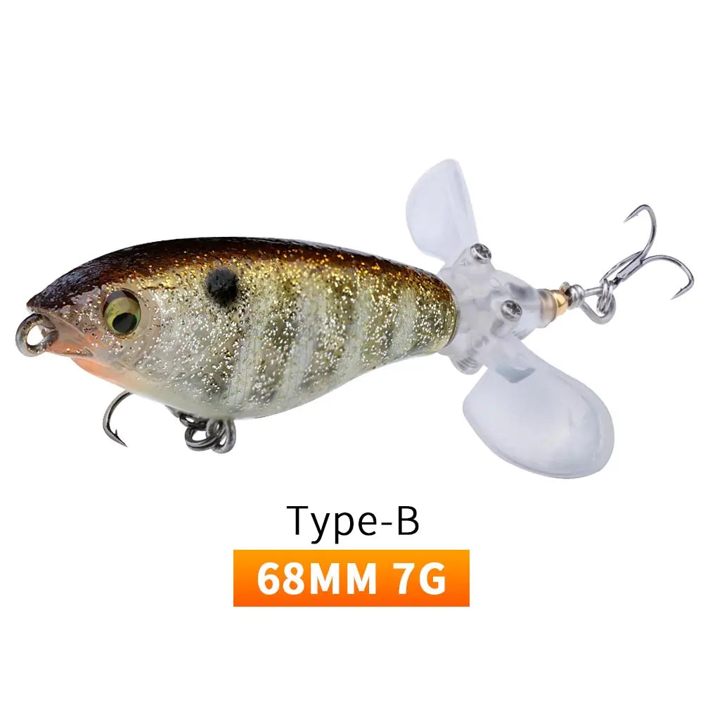 Whopper popper coloris doré tigré, taille 68mm/7g