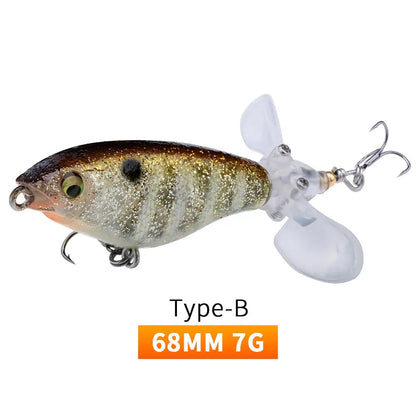 Whopper popper coloris doré tigré, taille 68mm/7g