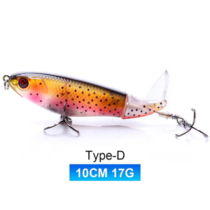 Whopper popper coloris argenté-bleu dégradé, taille 100mm/17g