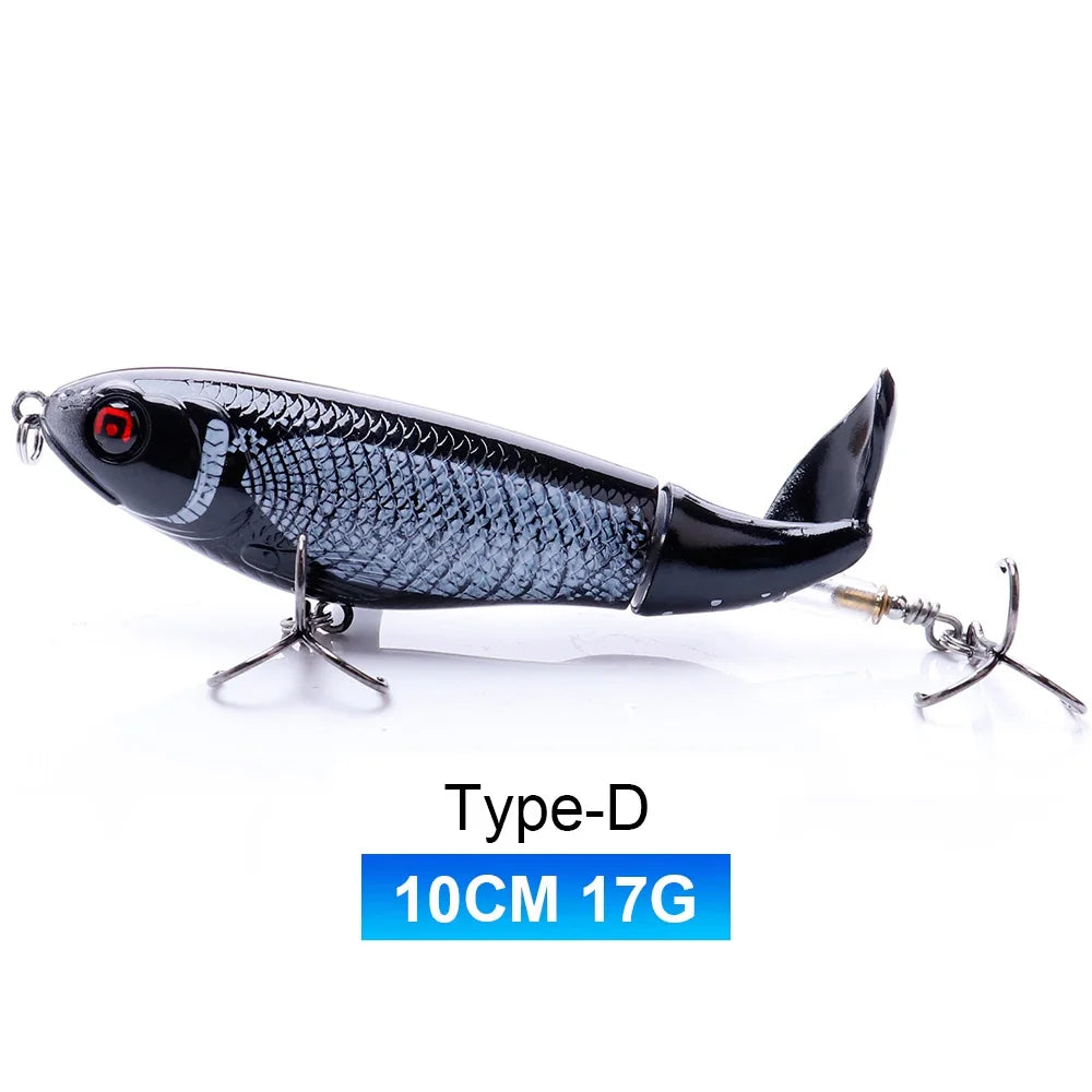Whopper popper coloris noir, œil rouge, taille 100mm/17g