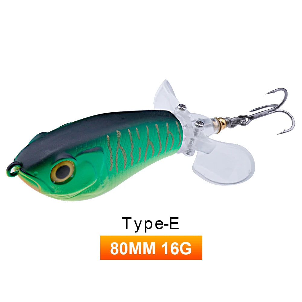 Whopper popper coloris noir-bleu chromé accent rose, taille 80mm/16g
