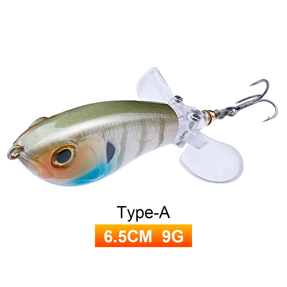 Whopper popper coloris olive-argenté naturel, taille 65mm/9g