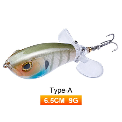 Whopper popper coloris olive-argenté naturel, taille 65mm/9g