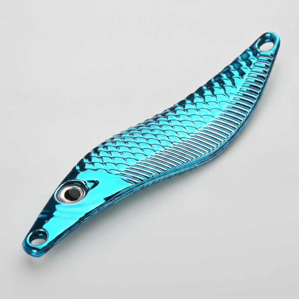 VIB Aorace coloris bleu, sans hameçon, vue studio sur fond blanc