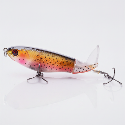Whopper popper TREHOOK coloris argenté-bleu dégradé, taille 100mm/17g, vue studio sur fond blanc
