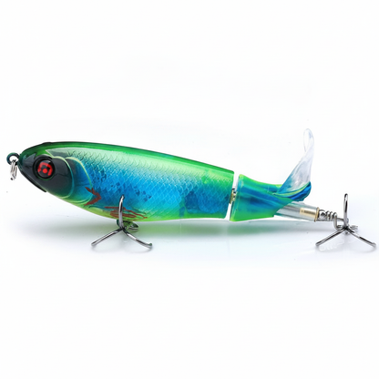 Whopper popper TREHOOK coloris doré-noir tigré, taille 100mm/17g, vue studio sur fond blanc