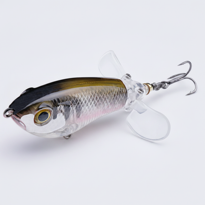 Whopper popper TREHOOK coloris doré-argenté rose, taille 65mm/9g, vue studio sur fond blanc